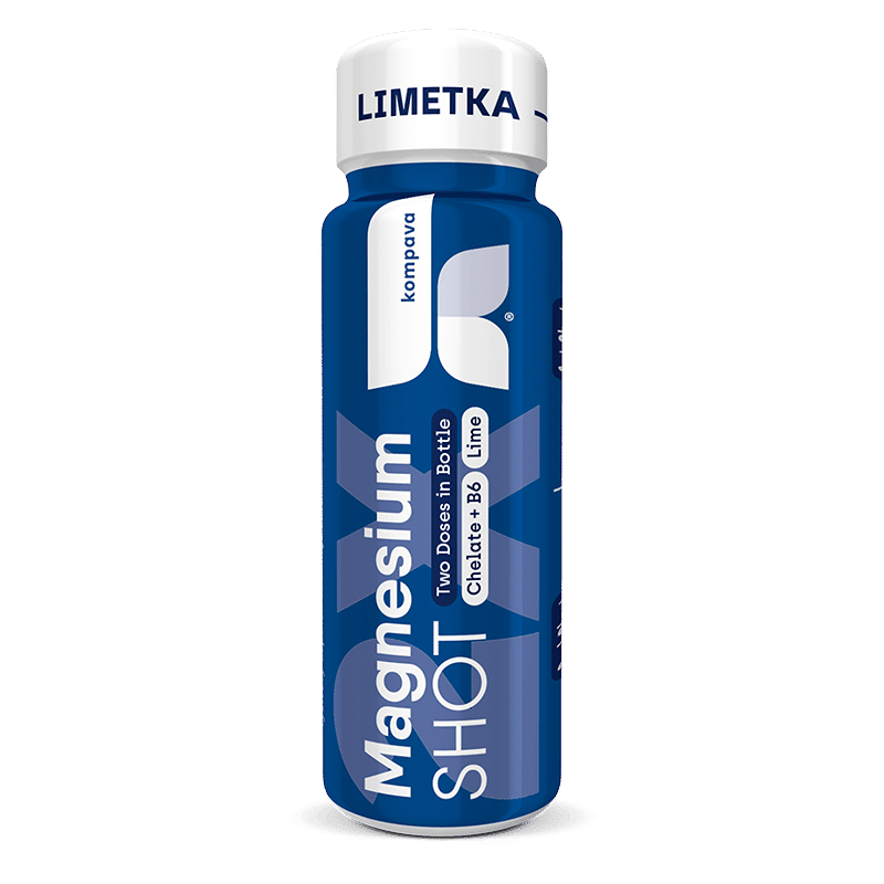 Magnesium SHOT — 60 ml, príchuť limetka, KOMPAVA