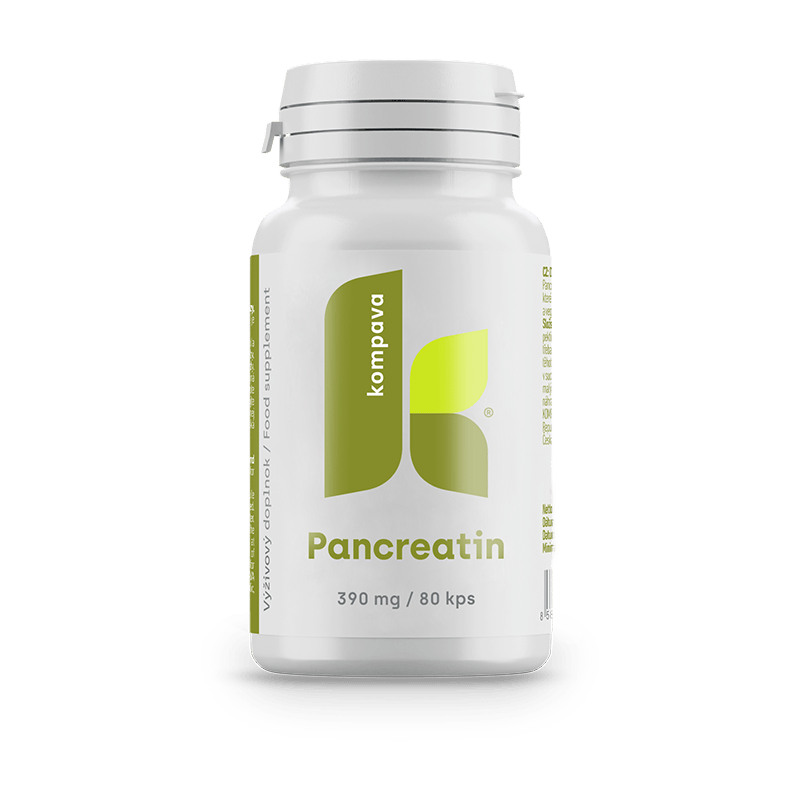 Pancreatin — kapsuly 390 mg, 80 ks, KOMPAVA