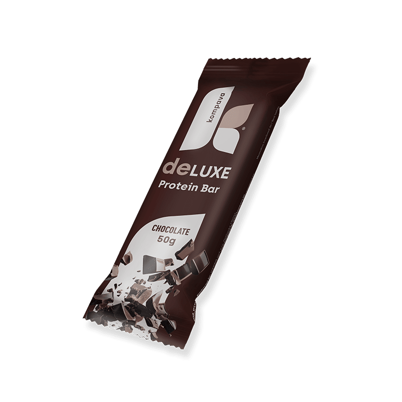 Protein Bar DeLuxe — tyčinka 50 g, príchuť čokoláda s lieskovými orieškami, KOMPAVA