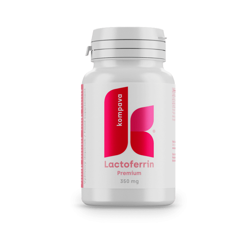 Premium Lactoferrin — kapsuly 350 mg, KOMPAVA