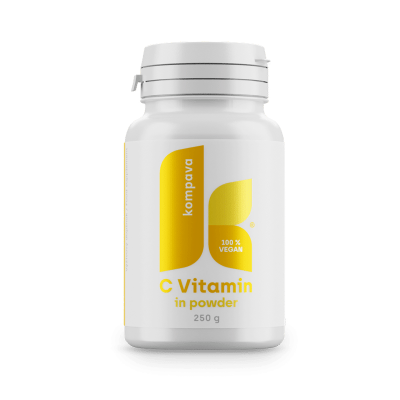 C Vitamín v prášku — balenie 250 g, KOMPAVA