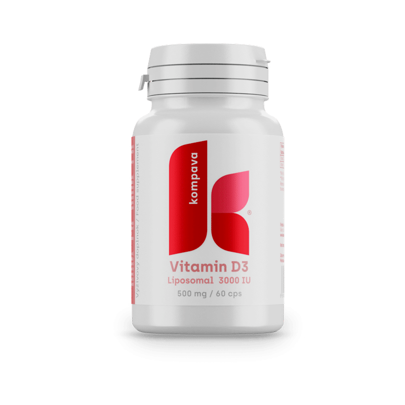 Vitamín D3 — kapsuly 500 mg, 60 ks, KOMPAVA