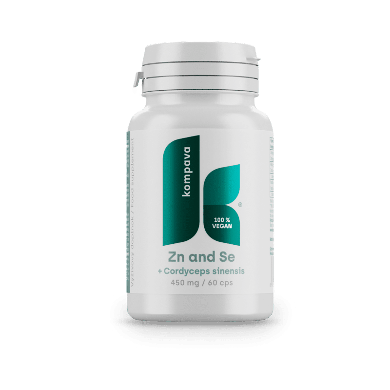Zinok a Selén — kapsuly 450 mg, 60 ks, KOMPAVA